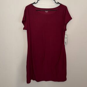 No Boundaries Maroon T‑Shirt Dress – NWT, Size XL